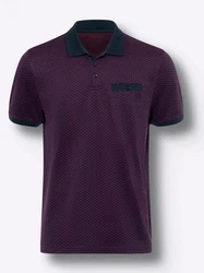 Sieh an! T-Shirt Poloshirt Dunkelblau/Dunkelrot/Lila