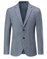 Allthemen Sakko Herren Freizeitanzug Regular Fit Anzugjacke Grau/Dunkelblau/Blau/Hellblau