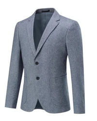 Allthemen Sakko Herren Freizeitanzug Regular Fit Anzugjacke Grau/Dunkelblau/Blau/Hellblau