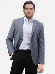 Sakko Herren Freizeitanzug im Regular Fit Lssig Streifen Anzugjacke