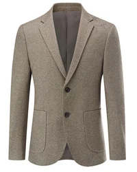 Allthemen Sakko Herren Freizeitanzug Regular Fit Anzugjacke Khaki/Grau/Braun/Beige