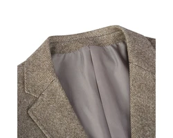 Allthemen Sakko Herren Freizeitanzug Regular Fit Anzugjacke Khaki/Grau/Braun/Beige