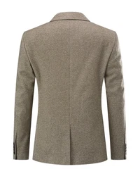 Allthemen Sakko Herren Freizeitanzug Regular Fit Anzugjacke Khaki/Grau/Braun/Beige