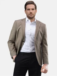 Allthemen Sakko Herren Freizeitanzug Regular Fit Anzugjacke Khaki/Grau/Braun/Beige