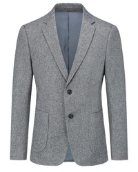 Allthemen Sakko Herren Freizeitanzug Regular Fit Anzugjacke Grau/Hellgrau/Hellblau