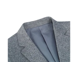 Allthemen Sakko Herren Freizeitanzug Regular Fit Anzugjacke Grau/Hellgrau/Hellblau