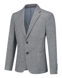 Allthemen Sakko Herren Freizeitanzug Regular Fit Anzugjacke Grau/Hellgrau/Hellblau