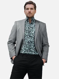 Sakko Herren Freizeitanzug im Regular Fit Lssig Streifen Anzugjacke