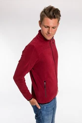 DEPROC Active Fleecejacke KIRKVALE MEN Dunkelrot/Rot/Bordeaux
