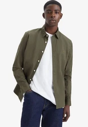 Levi's Jeanshemd BATTERY HM SHIRT SLIM Dunkelgrün/Grün
