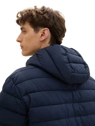 TOM TAILOR Denim Jacke mit Kapuze Dunkelblau/Blau