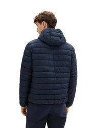 TOM TAILOR Denim Jacke mit Kapuze Dunkelblau/Blau