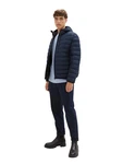 TOM TAILOR Denim Jacke mit Kapuze Dunkelblau/Blau