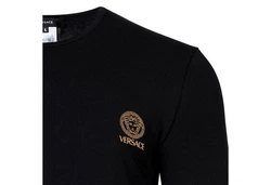Versace T-Shirt Herren Shirt langarm Style TOPEKA Dunkelblau/Schwarz/Blau