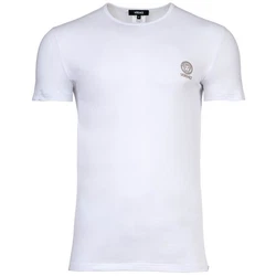 Versace T-Shirt Herren T-Shirt - Unterhemd, Rundhals, Stretch Weiß/Creme/Grau
