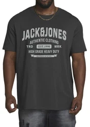 Jack & Jones Print-Shirt (2er-Pack) Dunkelblau/Grau/Blau/Schwarz/Dunkelgrau