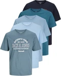 Jack & Jones Print-Shirt Dunkelblau/Blau