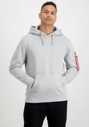 ALPHA INDUSTRIES Sweatshirt hellgrau/rot/weiß