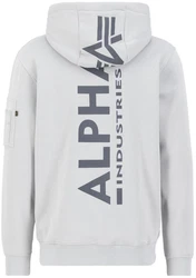 ALPHA INDUSTRIES Sweatshirt hellgrau/rot/weiß