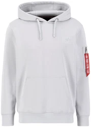 ALPHA INDUSTRIES Sweatshirt hellgrau/rot/weiß
