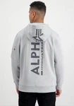 ALPHA INDUSTRIES Sweatshirt hellgrau/rot/weiß