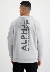 ALPHA INDUSTRIES Sweatshirt hellgrau/rot/weiß