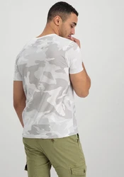 ALPHA INDUSTRIES T-Shirt Weiß/Dunkelgrün/Hellgrau/Grau