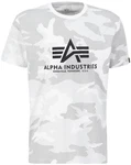 ALPHA INDUSTRIES T-Shirt Weiß/Dunkelgrün/Hellgrau/Grau