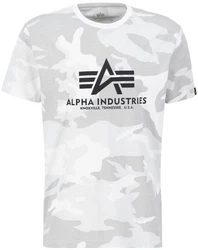 ALPHA INDUSTRIES T-Shirt Weiß/Dunkelgrün/Hellgrau/Grau