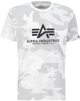 ALPHA INDUSTRIES T-Shirt Weiß/Dunkelgrün/Hellgrau/Grau