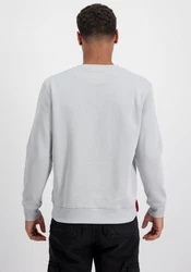 Alpha Industries Sweatshirt Basic Sweater Hellgrau/Grau/Rot/Weiß