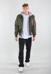 Alpha Industries Herren Fliegerjacke MA-1 D-Tec Dunkelgrün
