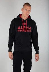Alpha Industries Hoodie Foam Print Rot/Schwarz