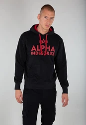 Alpha Industries Hoodie Foam Print Rot/Schwarz