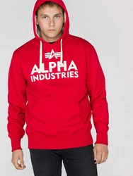 Alpha Industries Hoodie Foam Print Rot/Dunkelrot