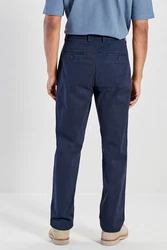Next Chinohose Straight Fit Stretch-Chinohose Dunkelblau/Blau