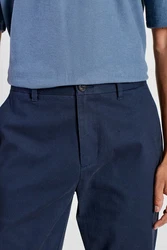 Next Chinohose Straight Fit Stretch-Chinohose Dunkelblau/Blau
