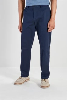 Next Chinohose Straight Fit Stretch-Chinohose Dunkelblau/Blau