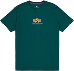 Alpha Industries Rundhalsshirt Basic T Dunkelgrün/Grün/Türkis