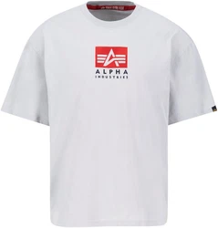 Alpha Industries T-Shirt Satin Logo Weiß/Rot