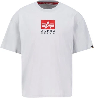Alpha Industries T-Shirt Satin Logo Weiß/Rot Alpha Industries T-Shirt Satin Logo Weiß/Rot