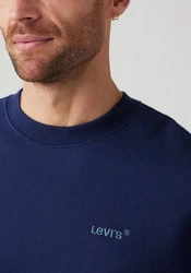 Levi's Sweatshirt AUTHENTIC CREW Logostickerei Dunkelblau/Blau