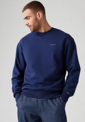 Levi's Sweatshirt AUTHENTIC CREW Logostickerei Dunkelblau/Blau