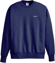 Levi's Sweatshirt AUTHENTIC CREW Logostickerei Dunkelblau/Blau