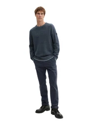 TOM TAILOR Hose Chinohose Dunkelblau/Grau/Blau/Hellblau