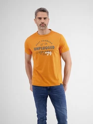 LERROS Unifarbenes T-Shirt mit Print Unifarben