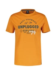 LERROS Unifarbenes T-Shirt mit Print Unifarben