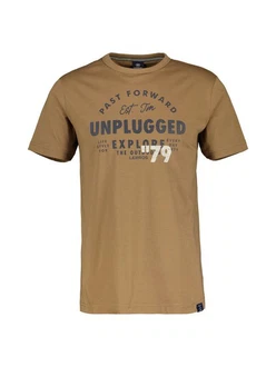 LERROS Unifarbenes T-Shirt mit Print Unifarben