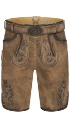 Nbler Trachtenlederhose Lederhose kurz Norbert in Braun von Nbler