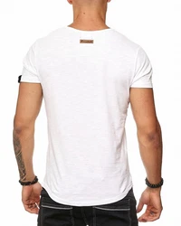 Frchtl T-Shirt mit Knopfleiste Weiß/Creme/Schwarz